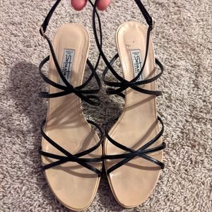 Sebastian Milano Black Strappy Stiletto Heels